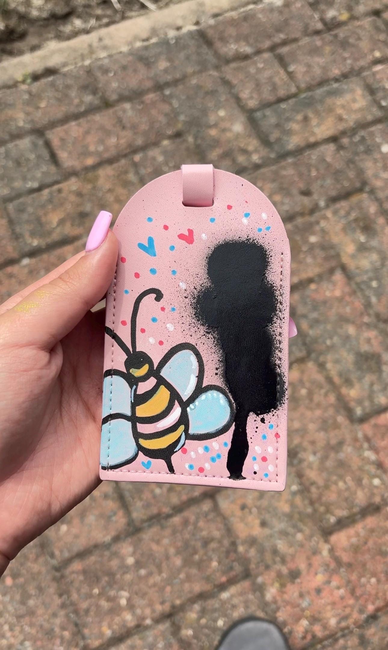 Hand Painted Passport Holder | One of a Kind Passport Cover | Unique Travel Gift | Custom Artwork