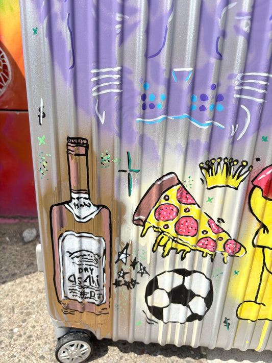 Custom cabin suitcase , suitcase included , unique customised cabin suitcase