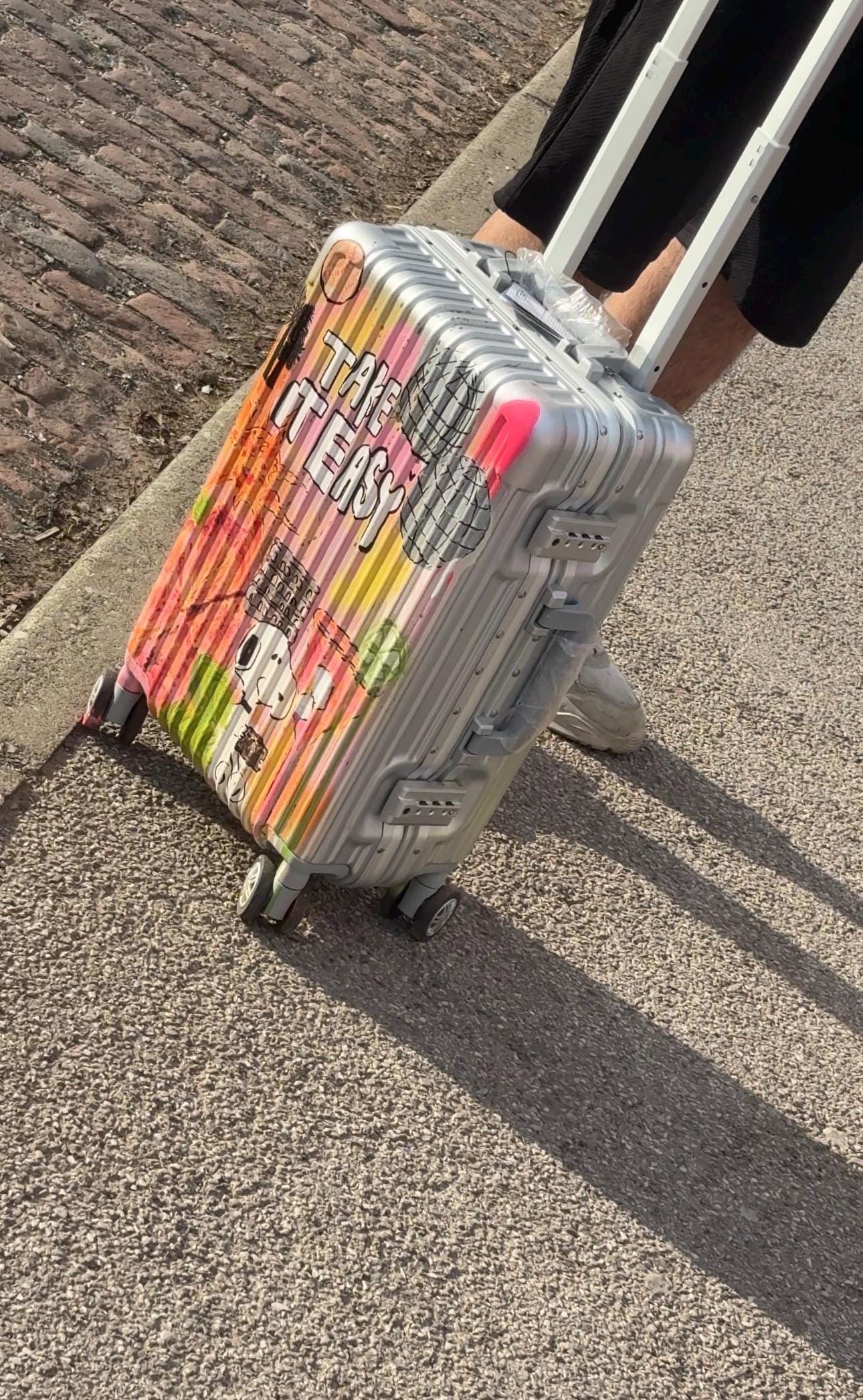 Custom Hand Painted Suitcase | Personalized Artwork Luggage | Travel Case