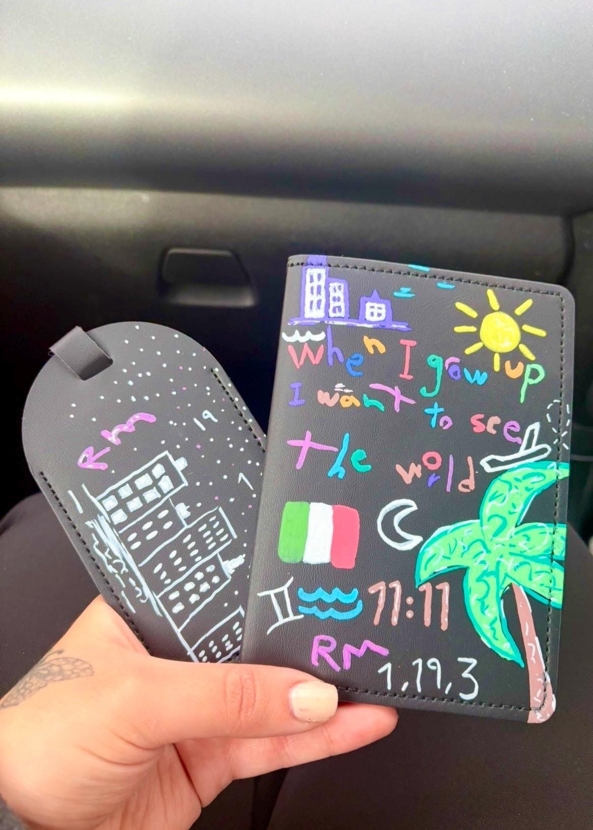 Custom Graffiti Passport Cover | Personalised Passport Holder | Travel Lover Gift | Hand Painted Design