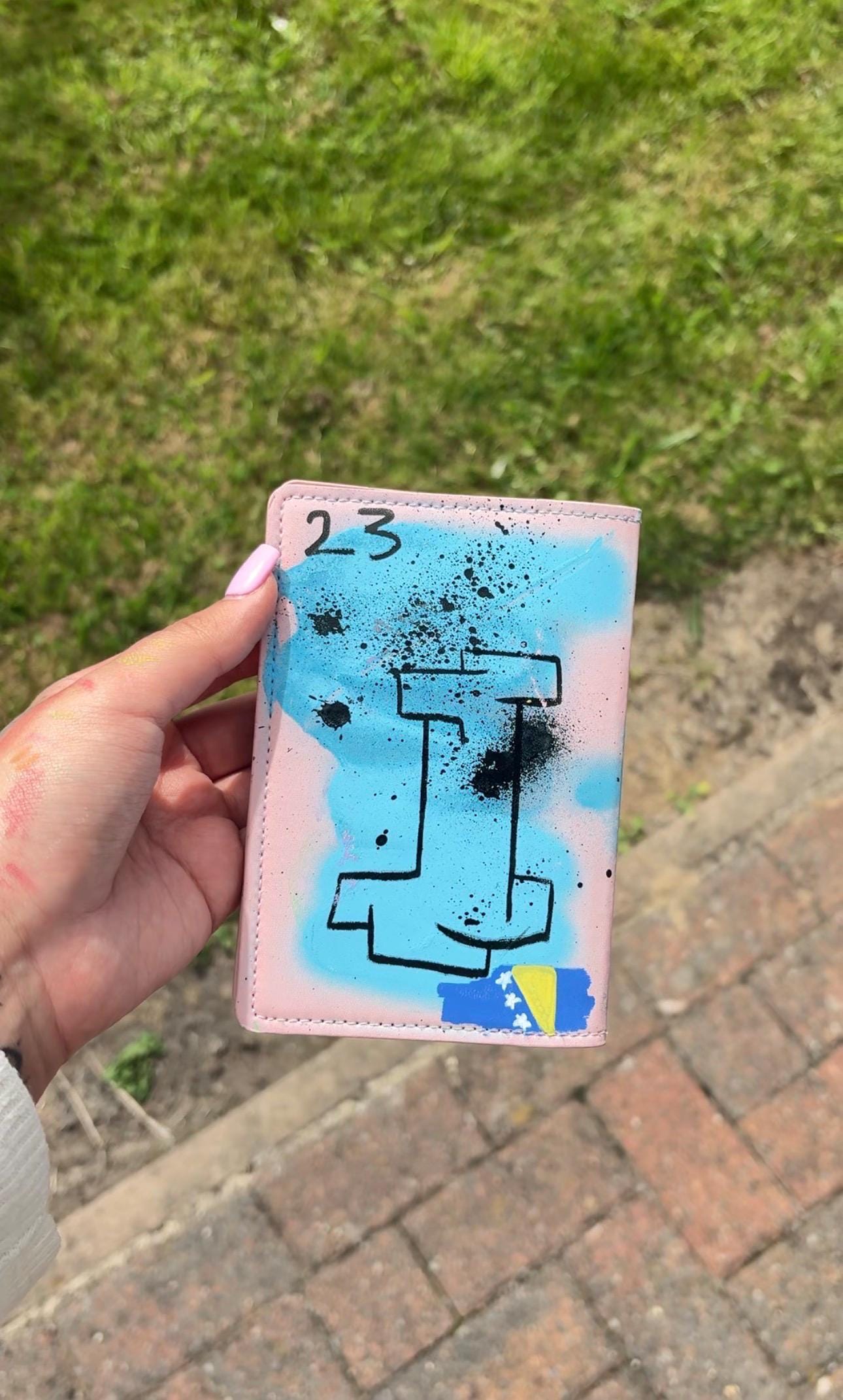Hand Painted Passport Holder | One of a Kind Passport Cover | Unique Travel Gift | Custom Artwork