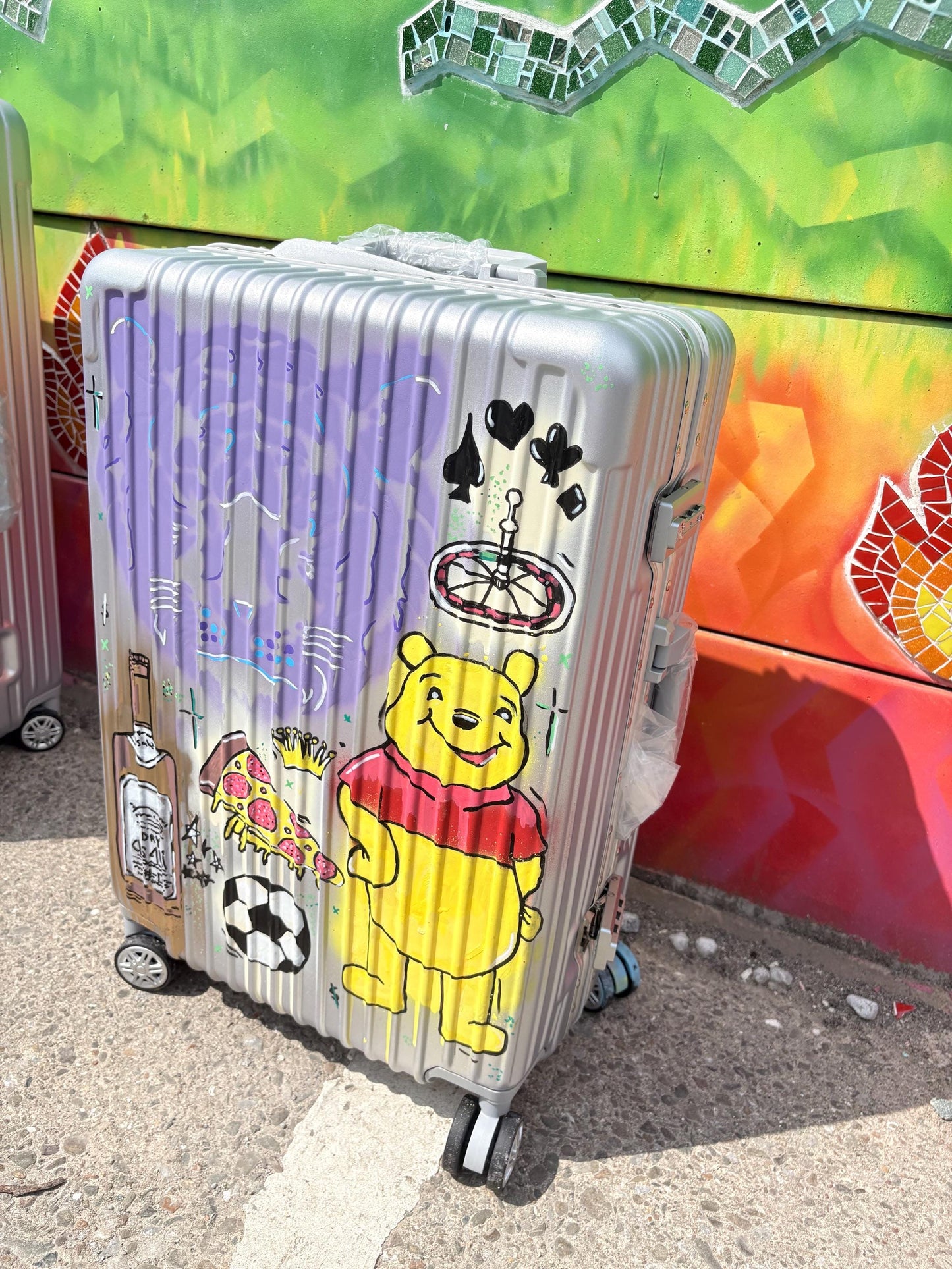 Custom cabin suitcase , suitcase included , unique customised cabin suitcase