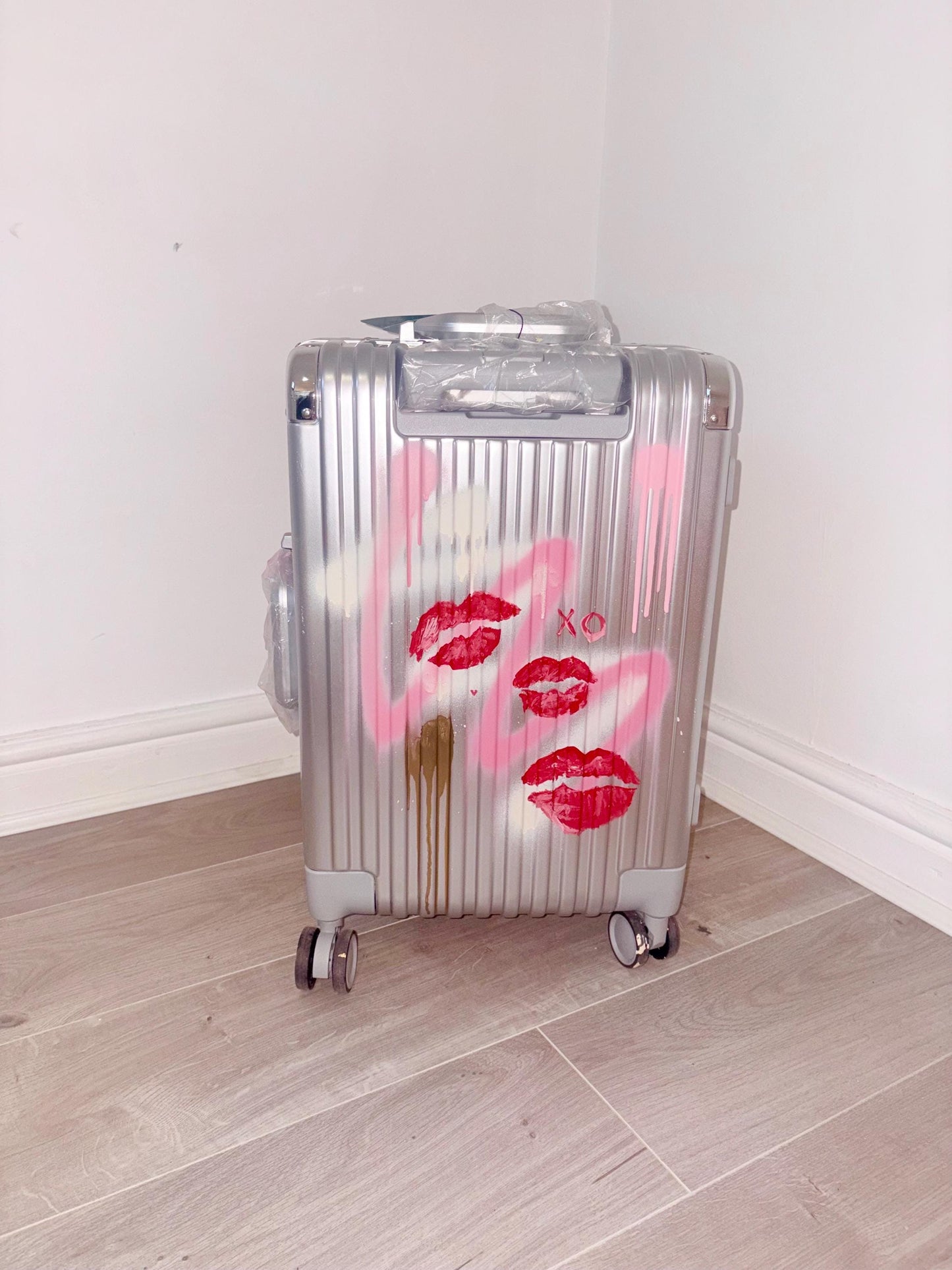 Custom Graffiti Suitcase | Personalized Luggage | Hand Painted Travel Case | Unique Vacation Gift