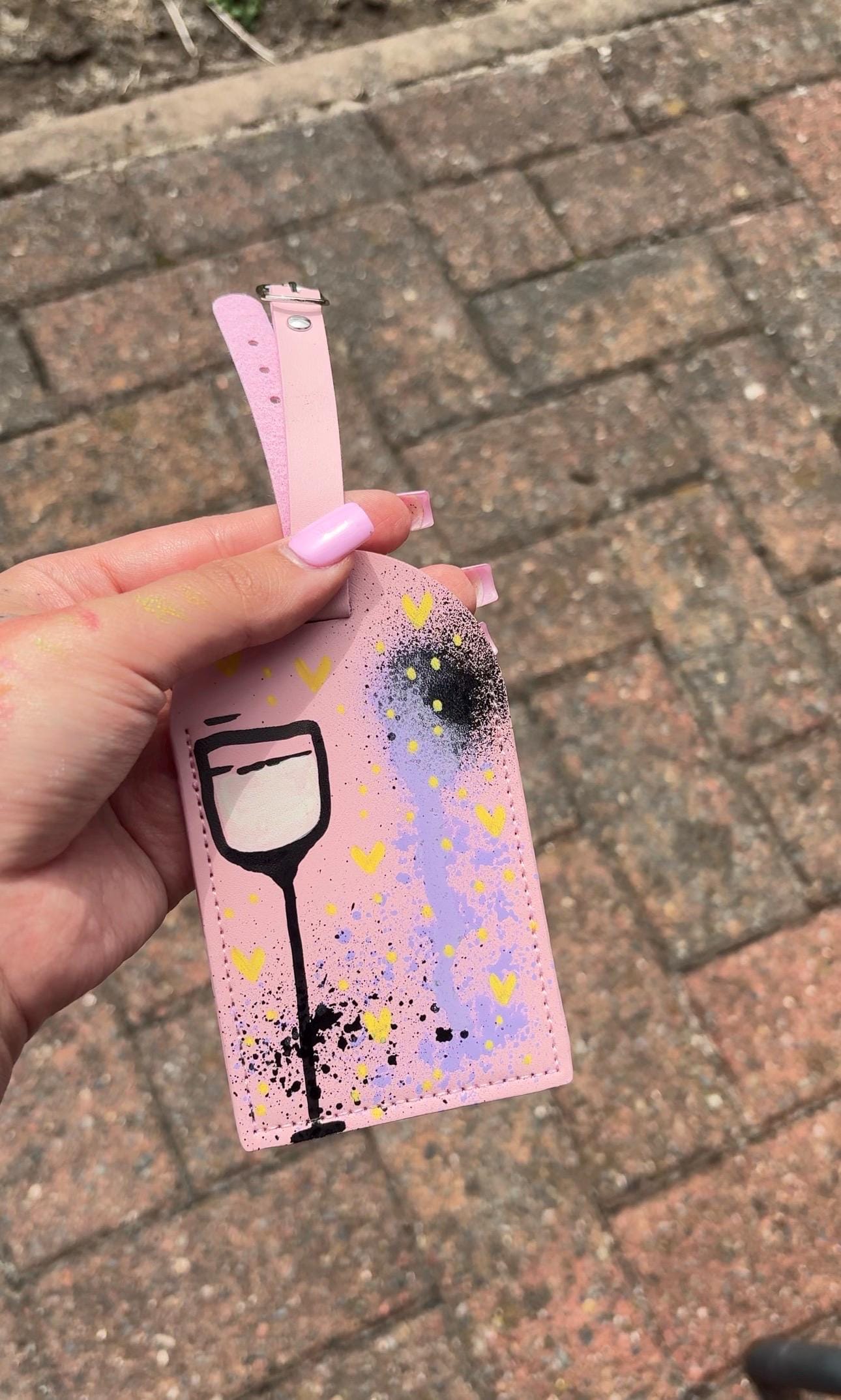 Custom Hand-Painted Passport Cover | Personalized Travel Accessory, Luggage Tag Set