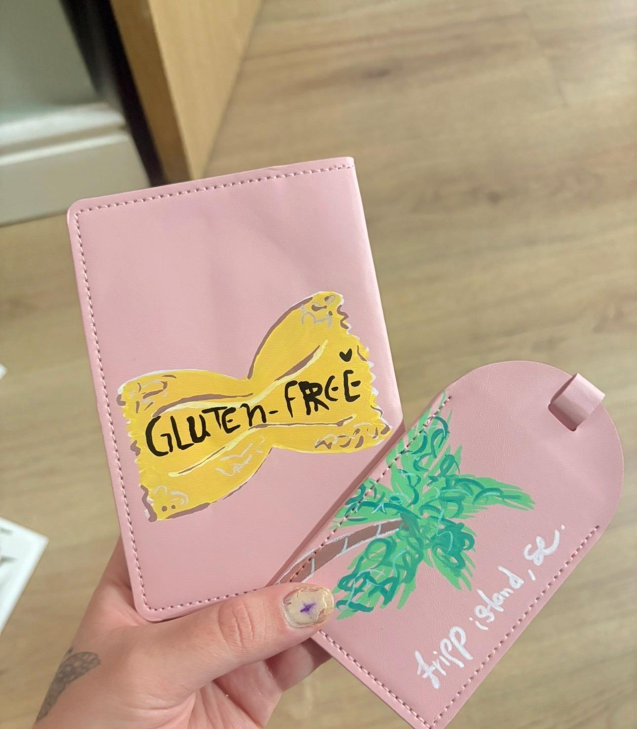 Hand-Painted Passport Cover & Luggage Tag Set | Custom Travel Accessories