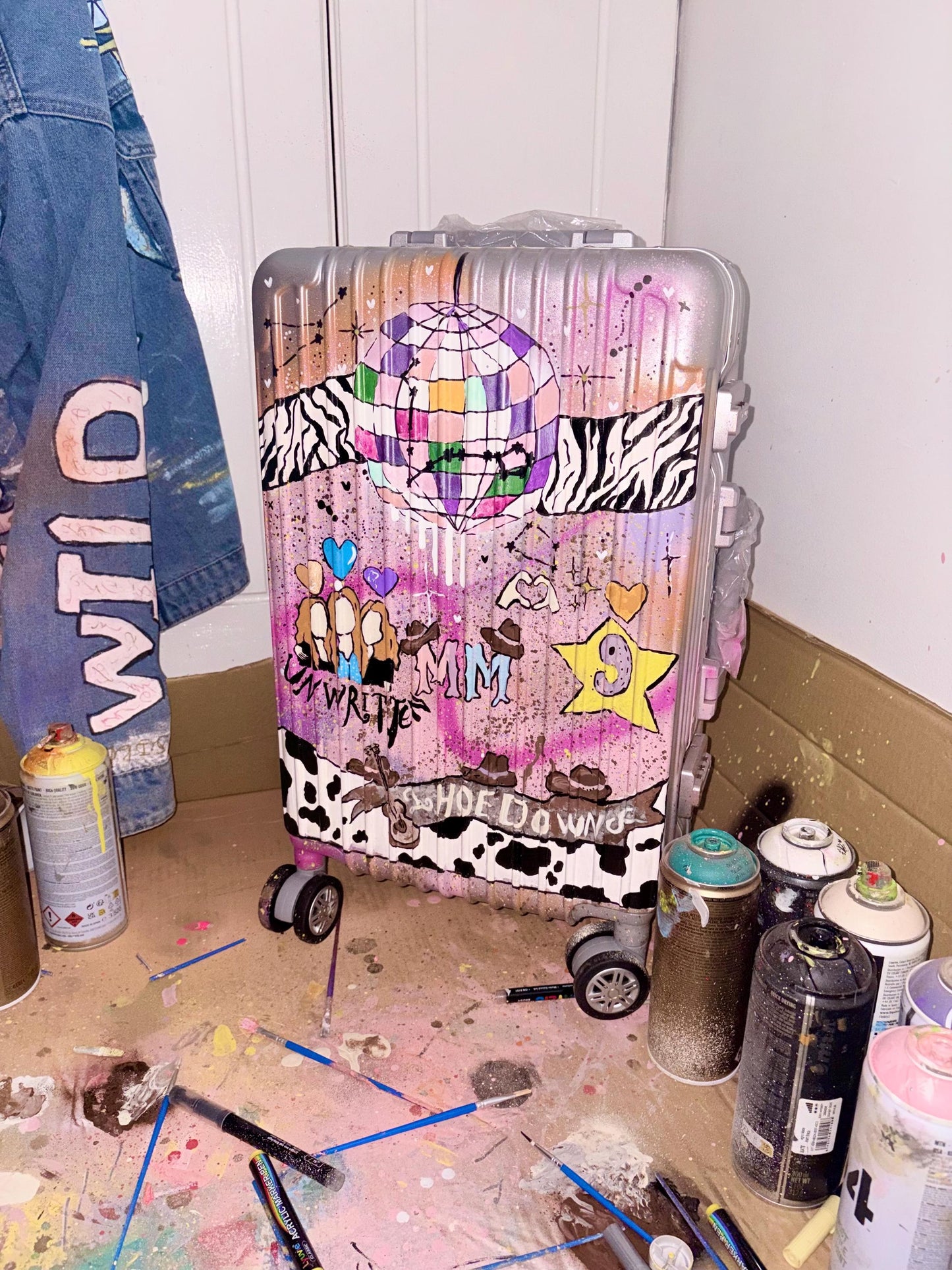 Personalised Carry On Suitcase | Custom Painted Luggage | Luxury Travel Accessory | Travel Lover Gift