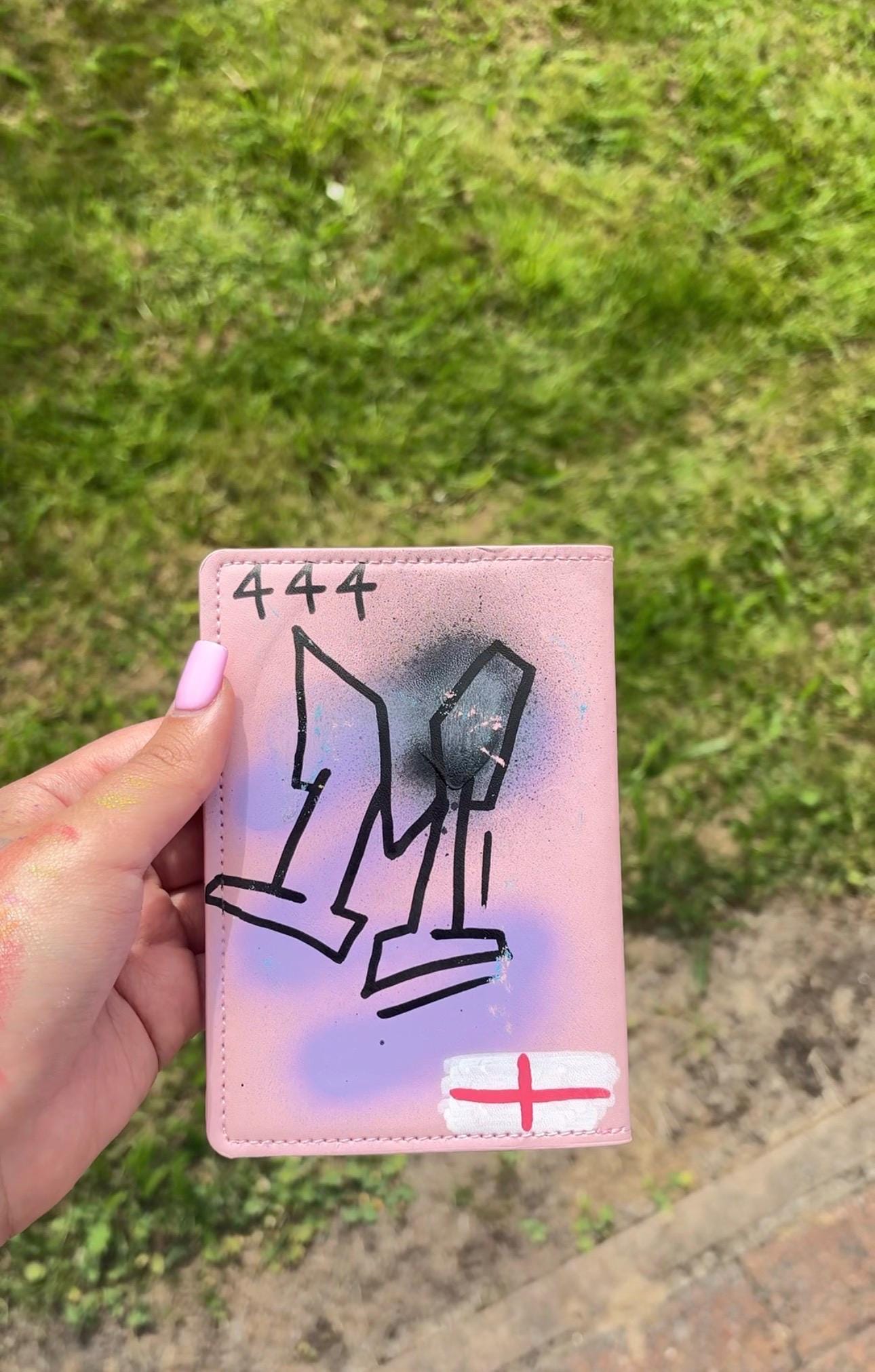 Custom Hand-Painted Passport Cover | Personalized Travel Accessory, Luggage Tag Set