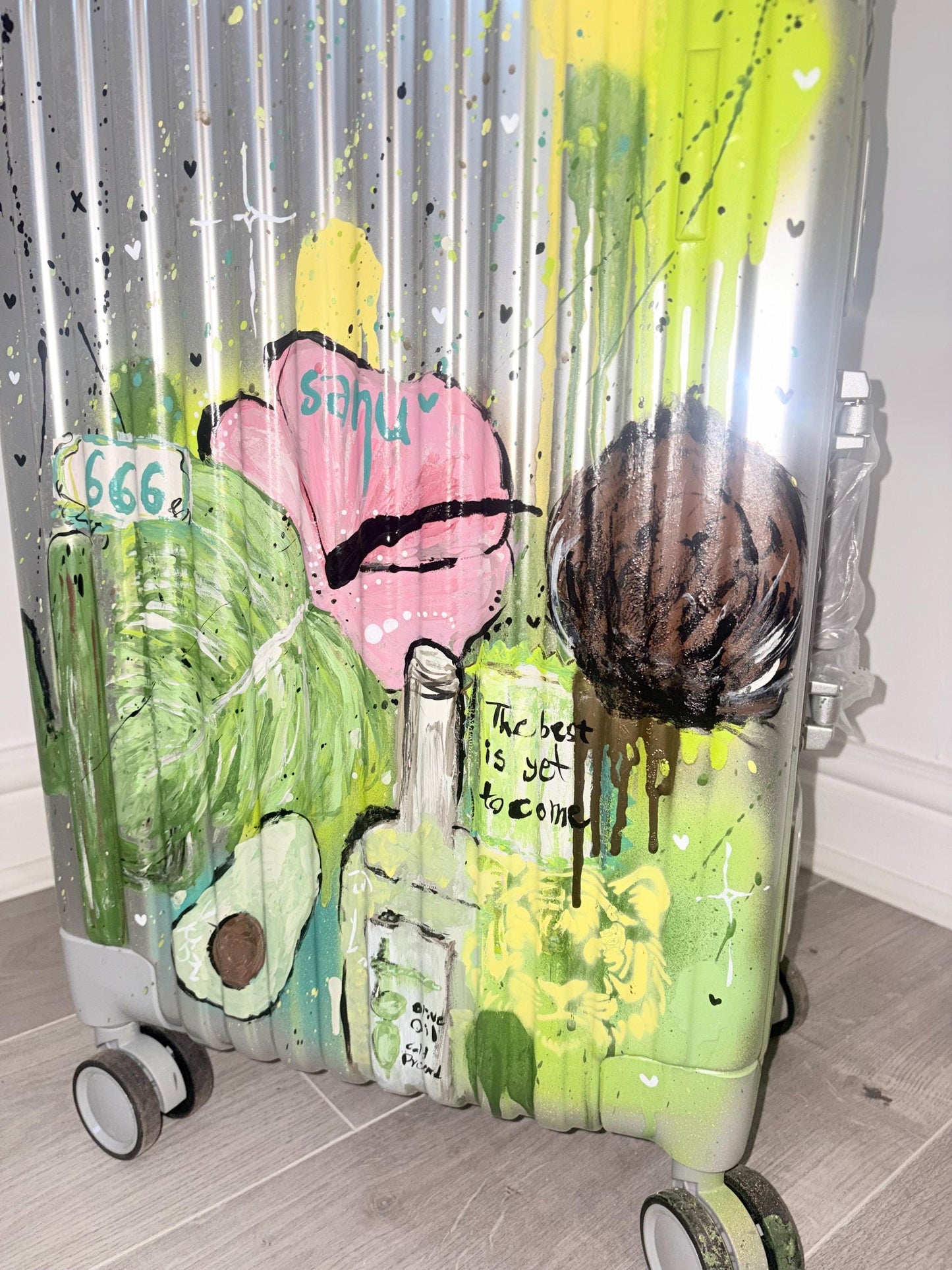 Custom Graffiti Suitcase | Personalized Luggage | Hand Painted Travel Case | Unique Vacation Gift