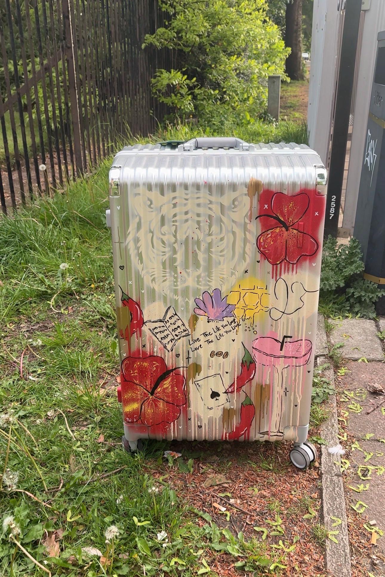 Custom Hand Painted Suitcase | Personalized Luggage | Travel Case Essentials