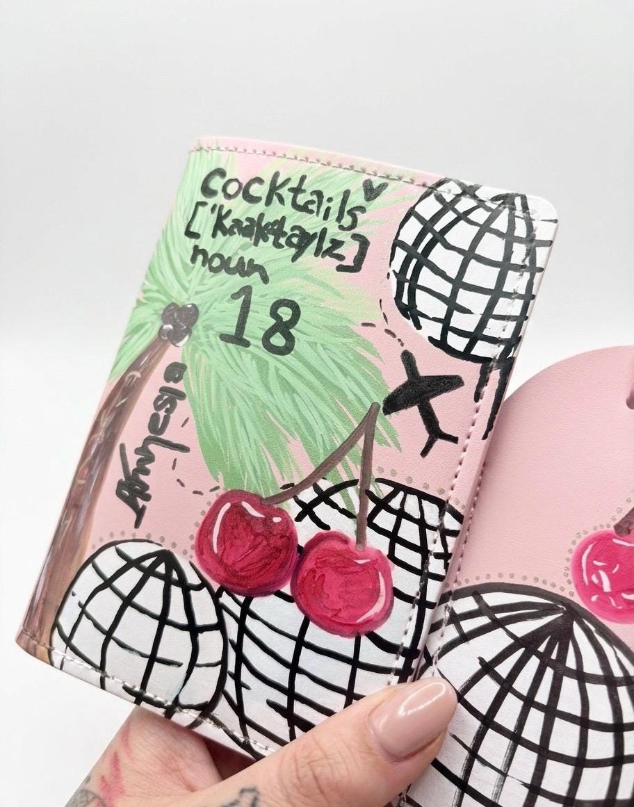 Custom Passport Holder | Hand Painted Passport Cover | Travel Accessory | Personalized Gift for Travelers
