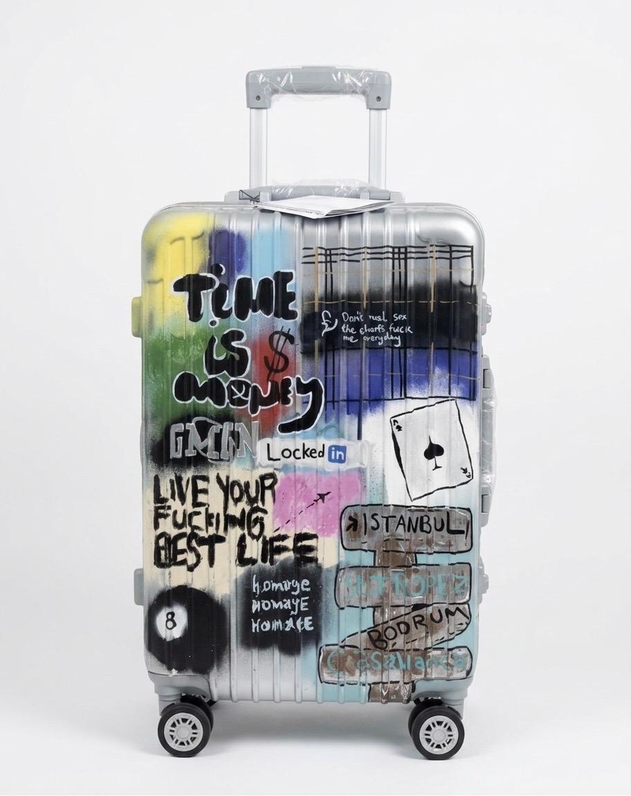 Personalised Graffiti Suitcase | Custom Hand Painted Luggage | Unique Travel Gift