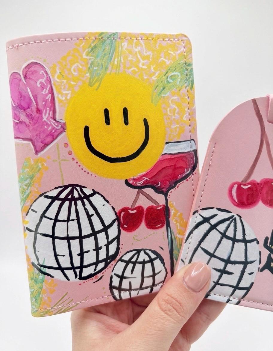 Personalised Passport Case | Custom Painted Passport Cover | Airport Style Travel Accessory