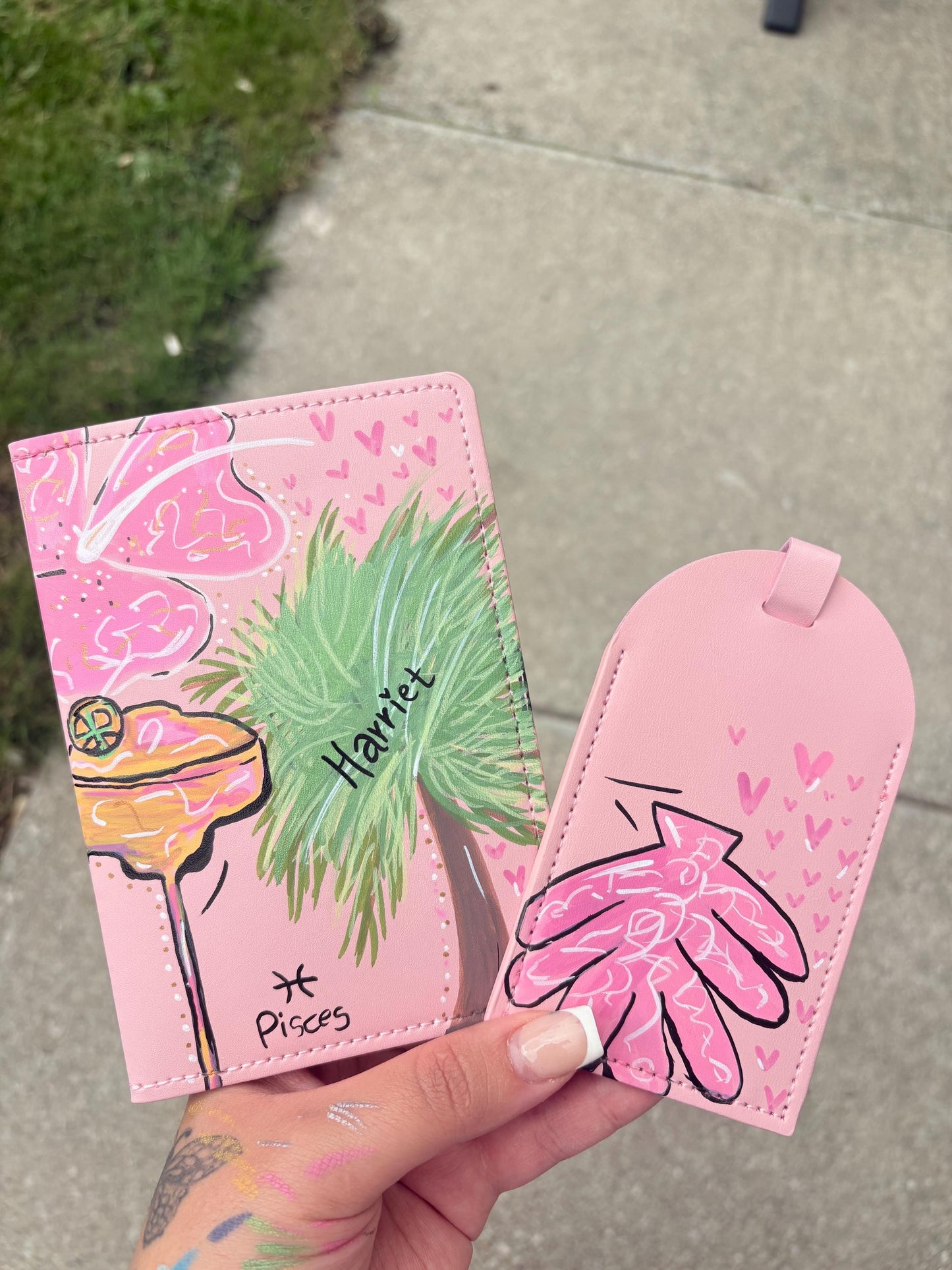 Custom passport cover & tag