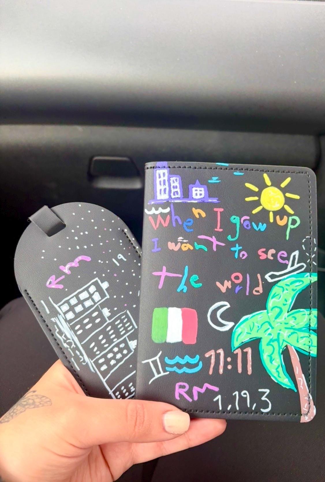 Custom Graffiti Passport Cover | Personalised Passport Holder | Travel Lover Gift | Hand Painted Design