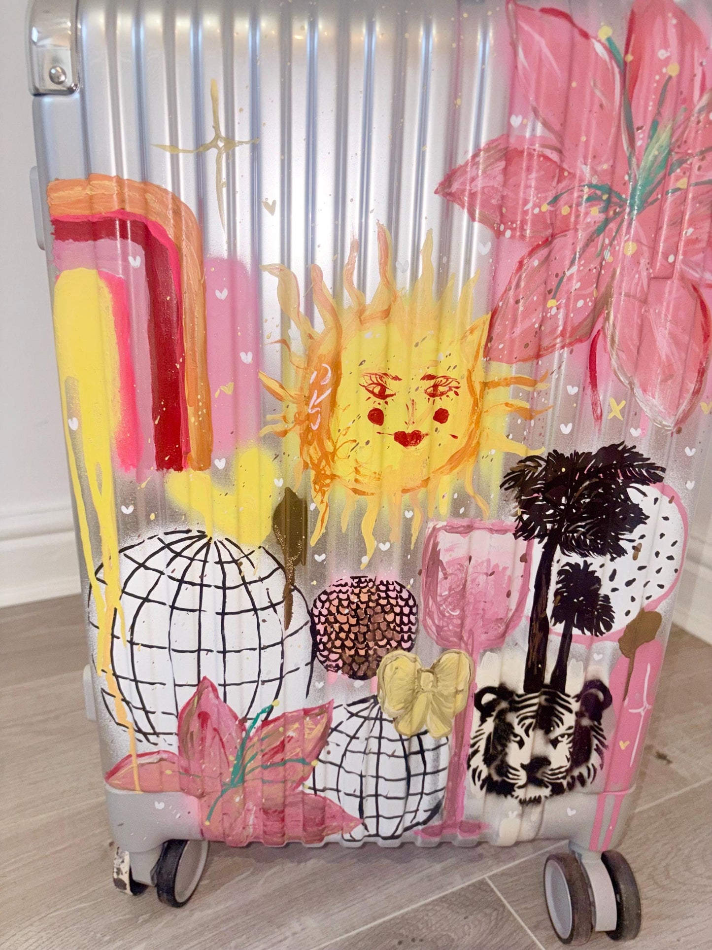 Custom Graffiti Suitcase | Personalized Luggage | Hand Painted Travel Case | Unique Vacation Gift