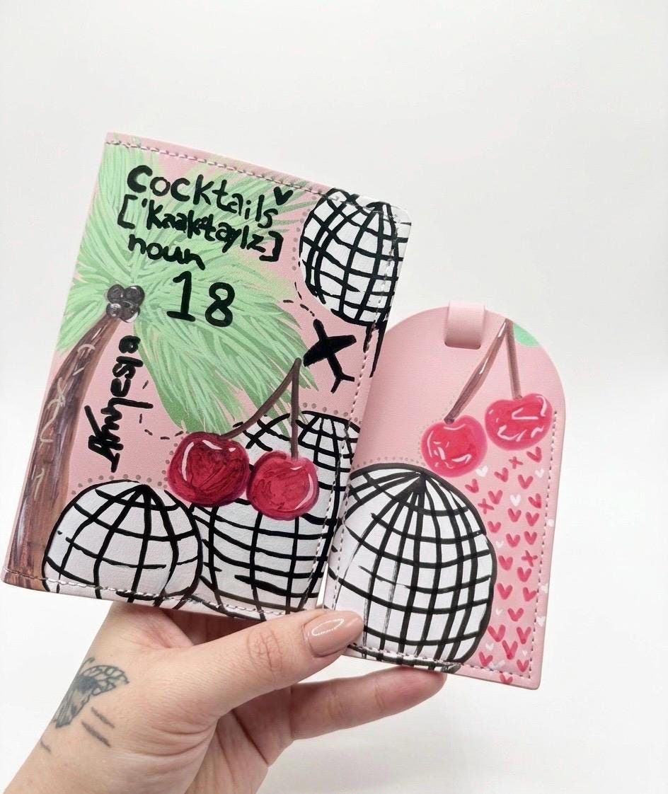 Custom Passport Holder | Hand Painted Passport Cover | Travel Accessory | Personalized Gift for Travelers