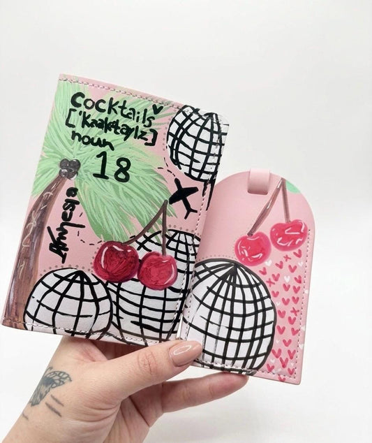 Custom Passport Holder | Hand Painted Passport Cover | Travel Accessory | Personalized Gift for Travelers