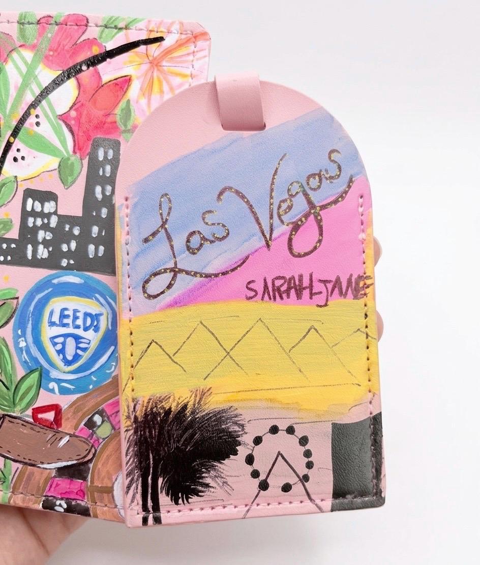 Custom Hand-Painted Passport Cover & Luggage Tag Set | Personalised Travel Accessory