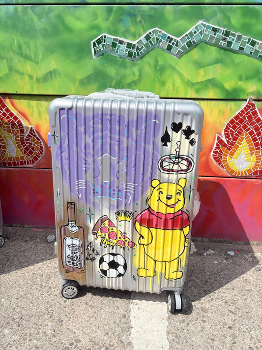 Custom cabin suitcase , suitcase included , unique customised cabin suitcase