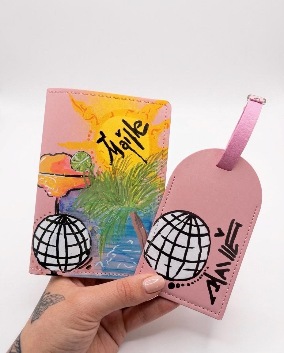 Custom Graffiti Passport Cover | Personalised Passport Holder | Travel Lover Gift | Hand Painted Design