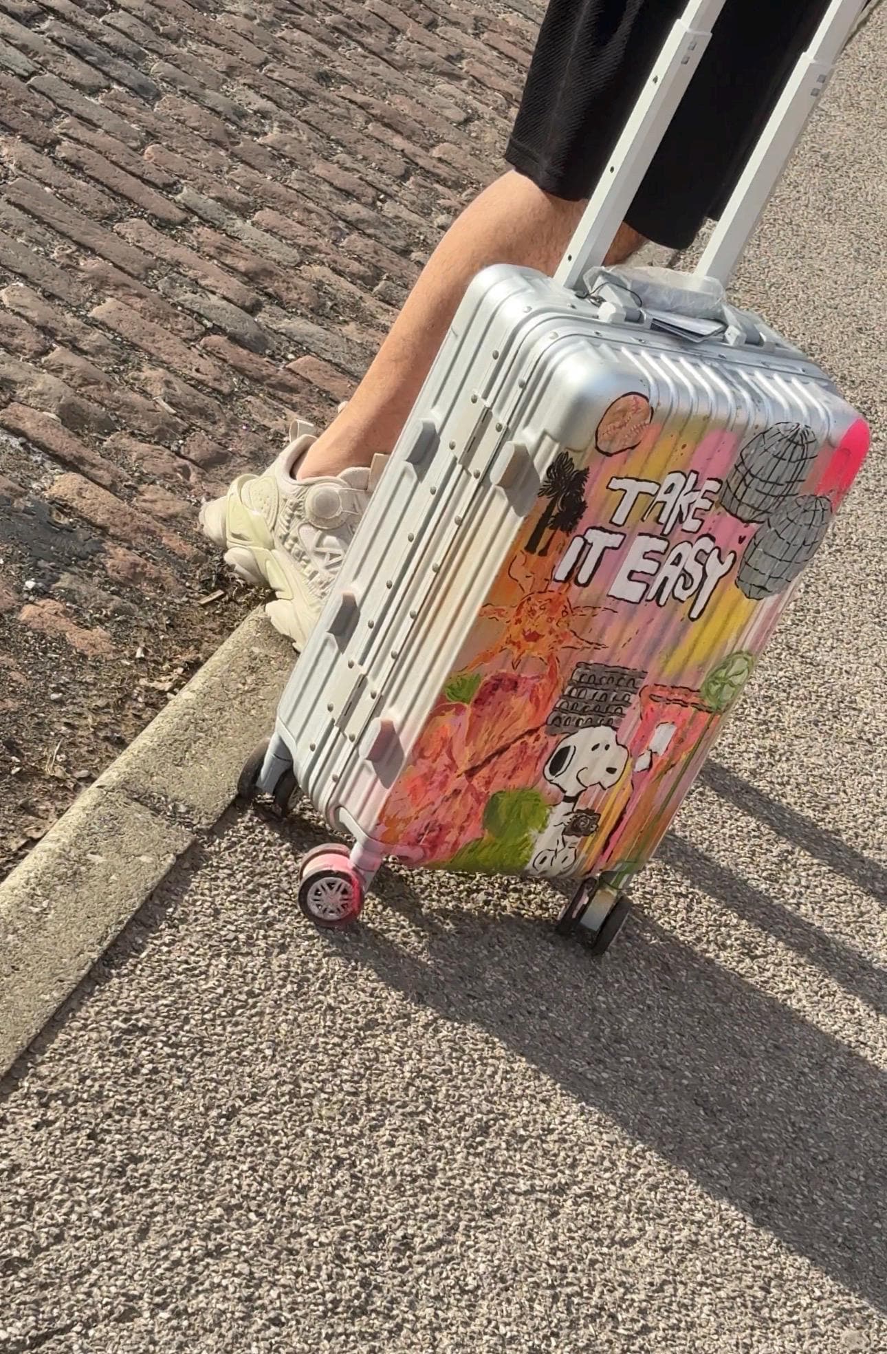 Custom Hand Painted Suitcase | Personalized Artwork Luggage | Travel Case