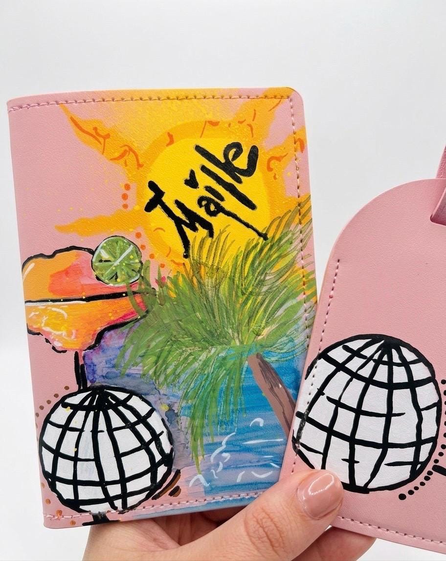 Custom Graffiti Passport Cover | Personalised Passport Holder | Travel Lover Gift | Hand Painted Design